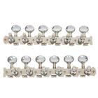 12-string Acoustic Guitar Tuning Pegs Tuners Key 6L 6R Round Machine Heads/Parts