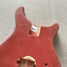 Red Flat Top Guitar Basswood Body Les Paul Junior DIY Project