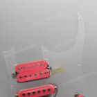 Transparent Guitar HSH Prewd Loaded PIckguard with Red Pickups For Ibanez