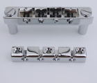 Chrome 4 String Tune O Matic Bass Guitar Bridge and Tailpiece