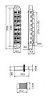 Chrome 8 String Tune O Matic Guitar Bridge