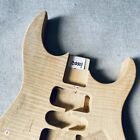 HSH Unfinished Basswood Guitar Body with Tiger Maple Top