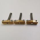 3pcs Brass Guitar Threaded Bridge Saddles For Fender Telecaster Tele