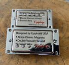 Chrome Engraved Guitar Humbucker Pickup Curved Rings For Les Paul SG ES