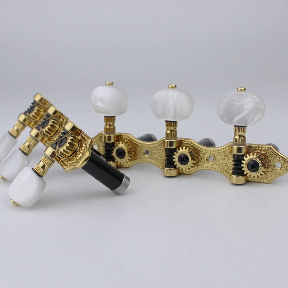 Vintage Classical Guitar Gold Machine Heads Tuning Pegs Set