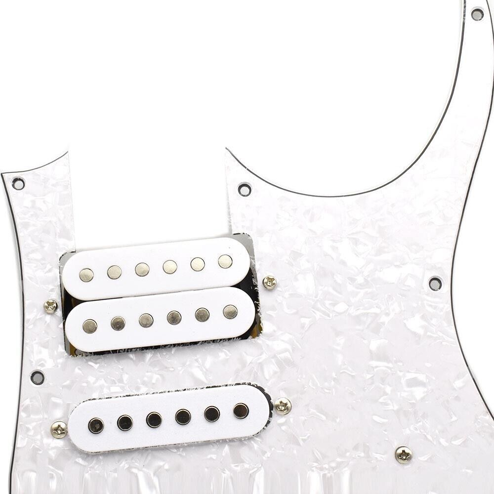 HSH White Pearl Guitar Loaded Prewired Pickguard For Ibanez