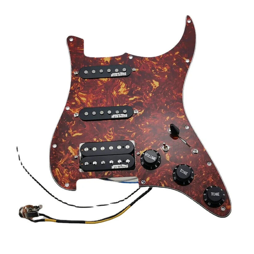 Electric Guitar Pickup 7-Way Fully Loaded Pickguard Wilkinson Alnico 5 SSH For Fender Stratocaster Strat