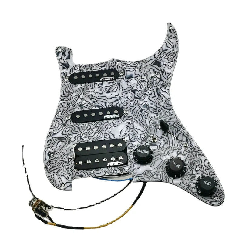 Electric Guitar Pickup 7-Way Fully Loaded Pickguard Wilkinson Alnico 5 SSH For Fender Stratocaster Strat