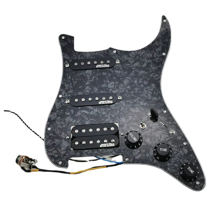 Electric Guitar Pickup 7-Way Fully Loaded Pickguard Wilkinson Alnico 5 SSH For Fender Stratocaster Strat