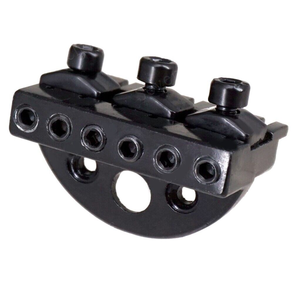 DIY 6 String Saddle Headless Electric Guitar Bridge Tailpiece Replacement/Black