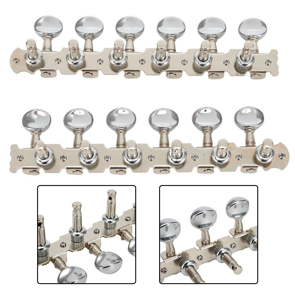 12-string Acoustic Guitar Tuning Pegs Tuners Key 6L 6R Round Machine Heads/Parts