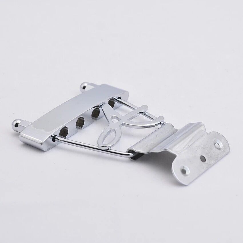 Chrome Hollow Body 4 String Jazz Bass Tailpiece Trapeze