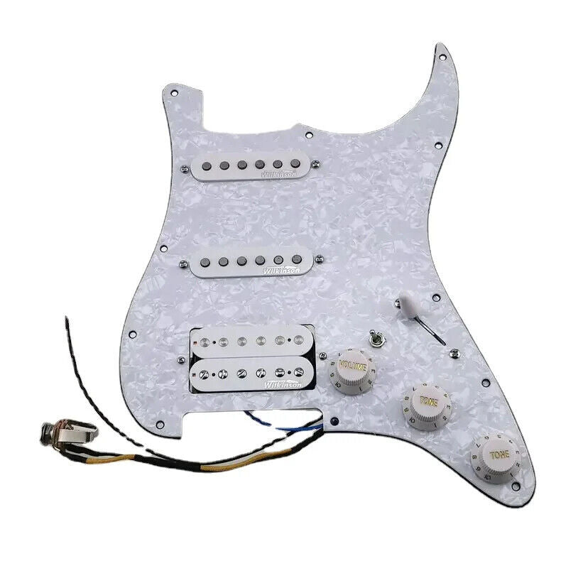 Electric Guitar Pickup 7-Way Fully Loaded Pickguard Wilkinson Alnico 5 SSH For Fender Stratocaster Strat