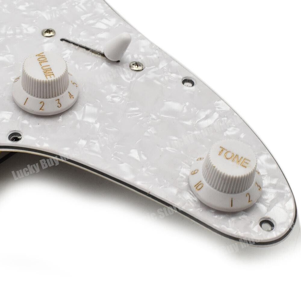 HSH White Pearl Guitar Loaded Prewired Pickguard For Ibanez