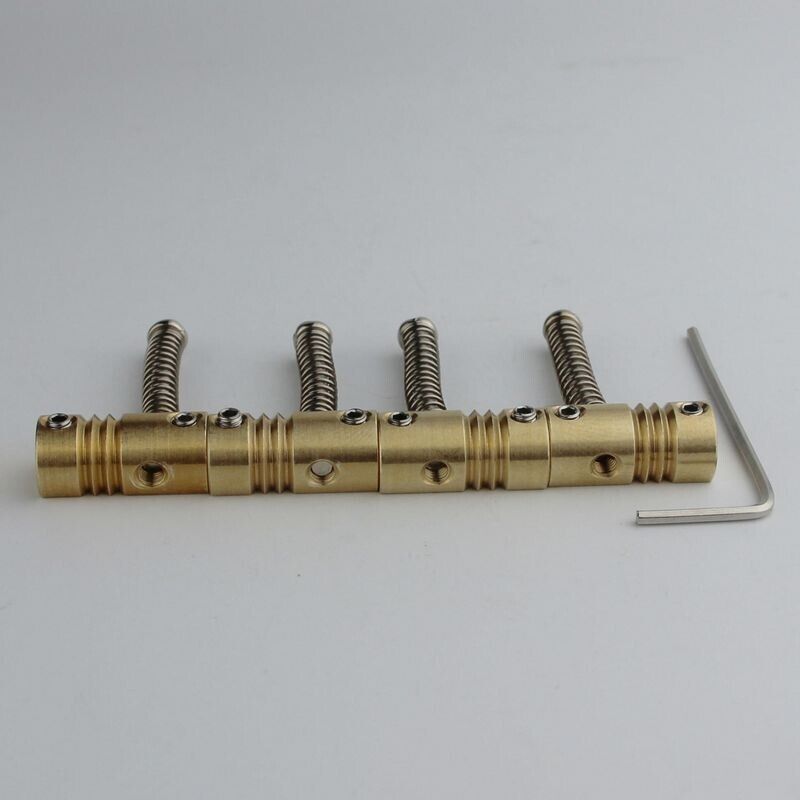 4pcs Brass 4 String Bass Brass Compensated Saddles For Precision/Jazz Bass