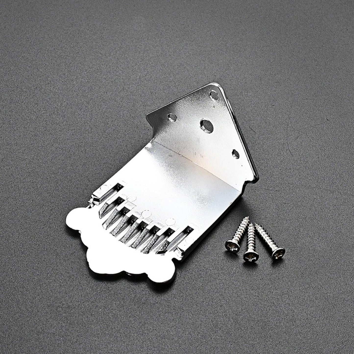 Chrome 8 String Mandolin Tailpiece Bridge with Mounting Screws