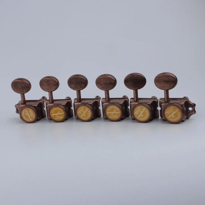 Aged Bronze Guitar Vintage Lock Tuning Pegs For Fender Telecaster Stratocaster