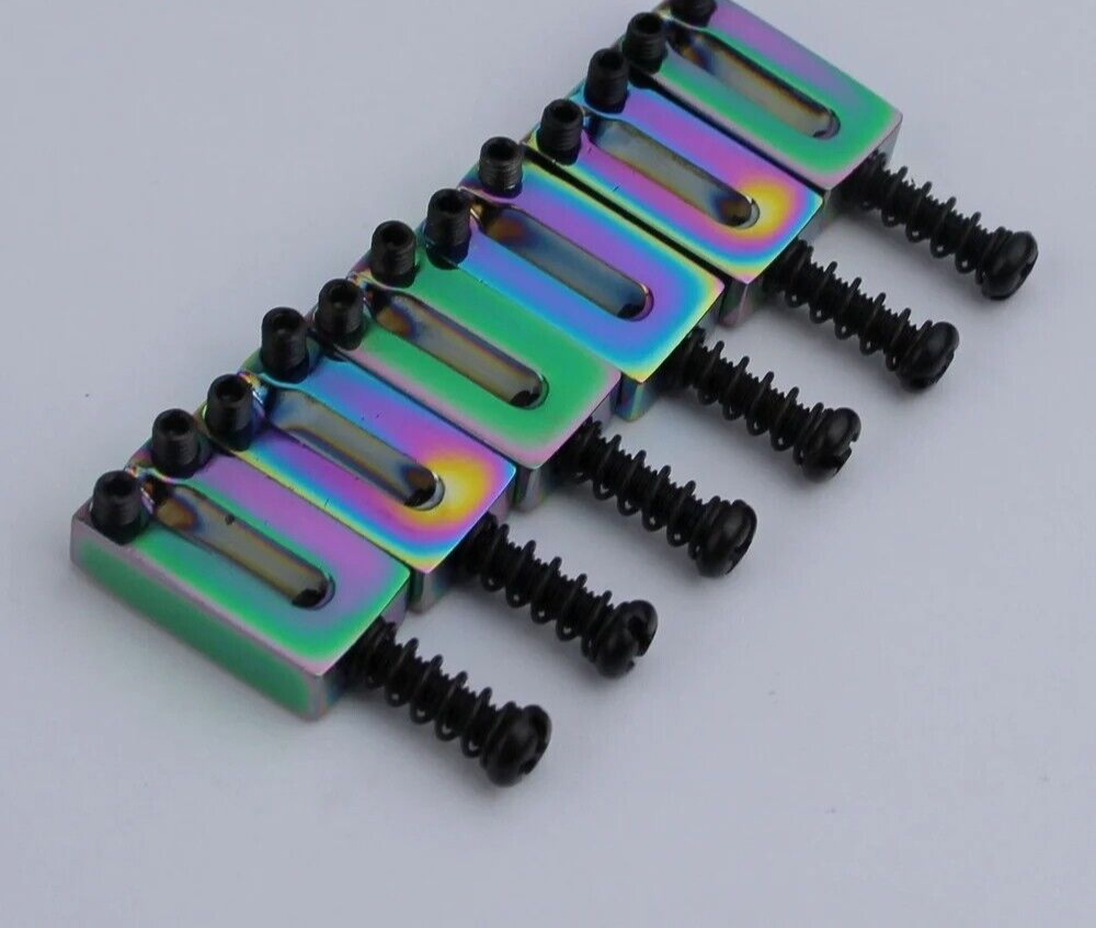 Rainbow Stainless Steel 10.4MM Guitar Bridge Tremolo Saddles Fit Stratocaster