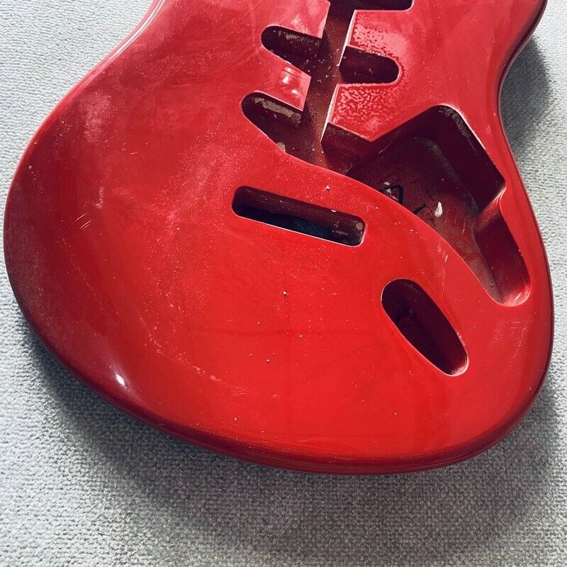 Glossy Red SSS Guitar Basswood Body For Stratocaster Strat