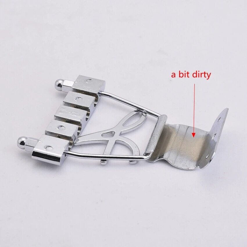 Chrome Hollow Body 4 String Jazz Bass Tailpiece Trapeze