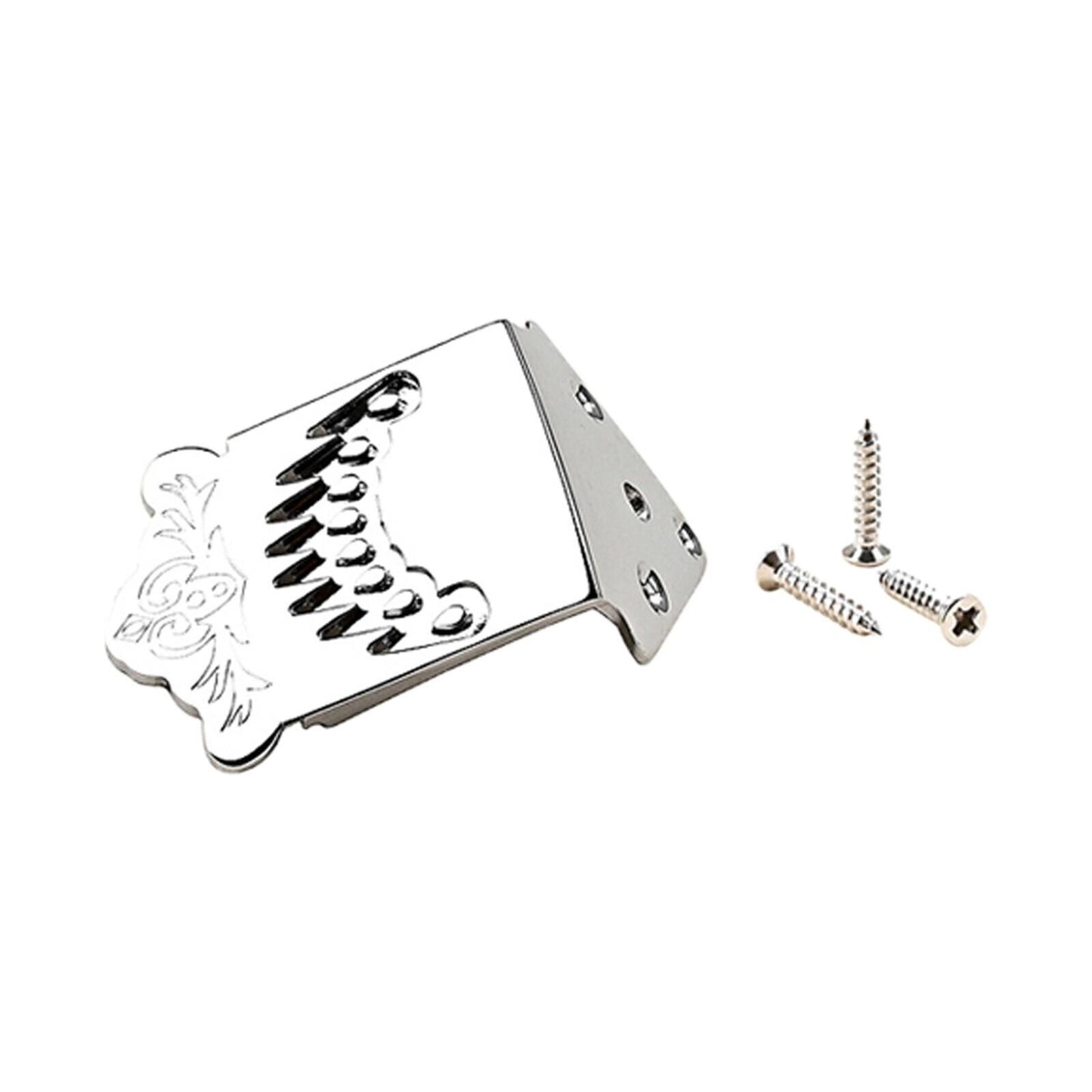 Chrome 8 String Mandolin Tailpiece Bridge with Mounting Screws