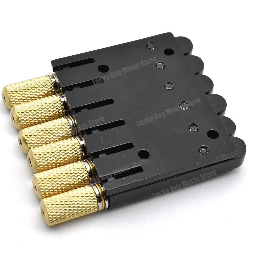 6 String Brass Headless Guitar Bridge Saddles Set