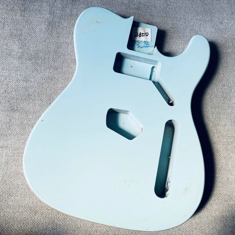 Light Blue Single Cut Solid Ash Wood Guitar Body For Telecaster