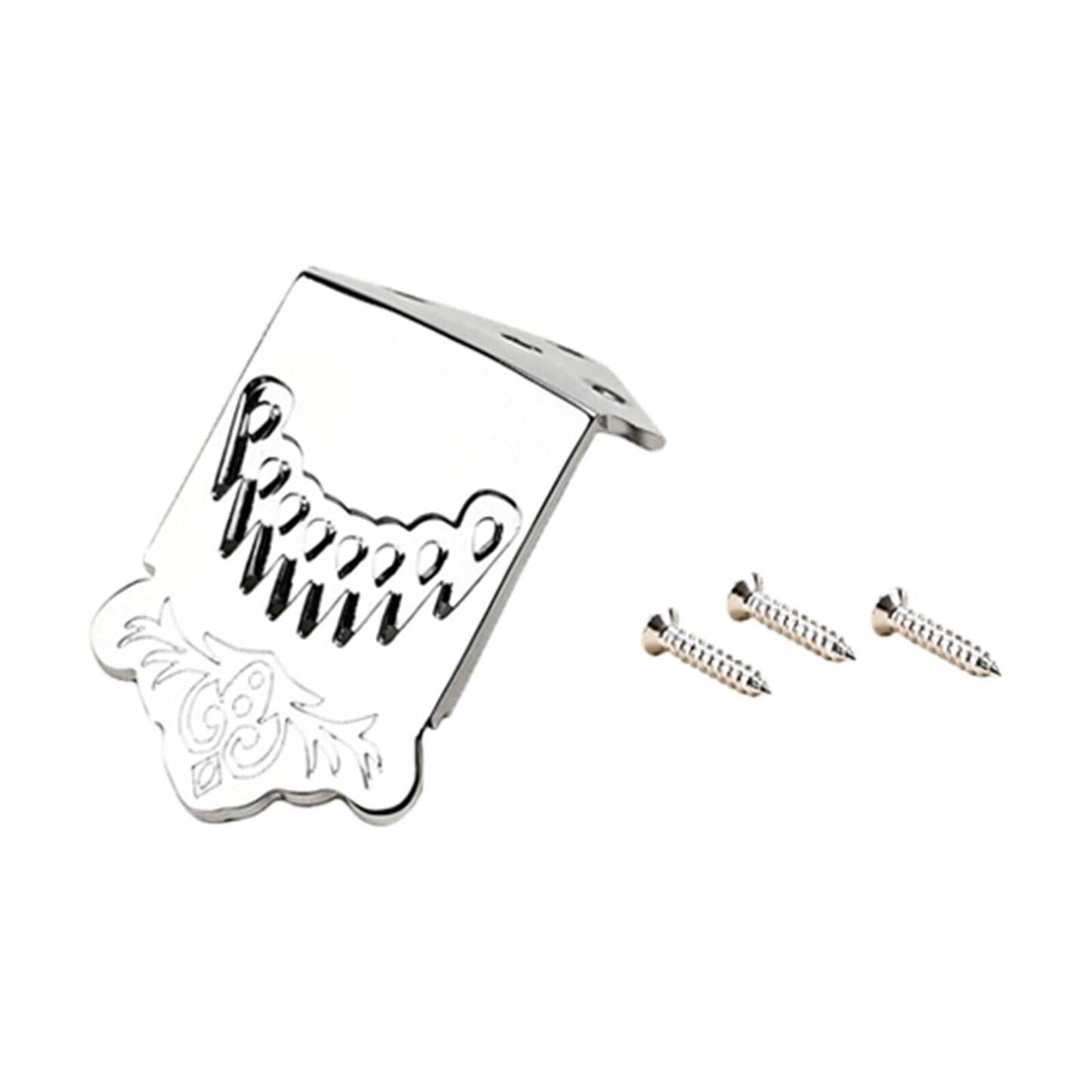 Chrome 8 String Mandolin Tailpiece Bridge with Mounting Screws