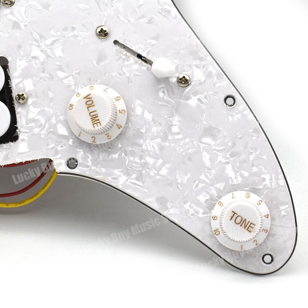 HSH White Pearl Guitar Loaded Prewired Pickguard For Ibanez