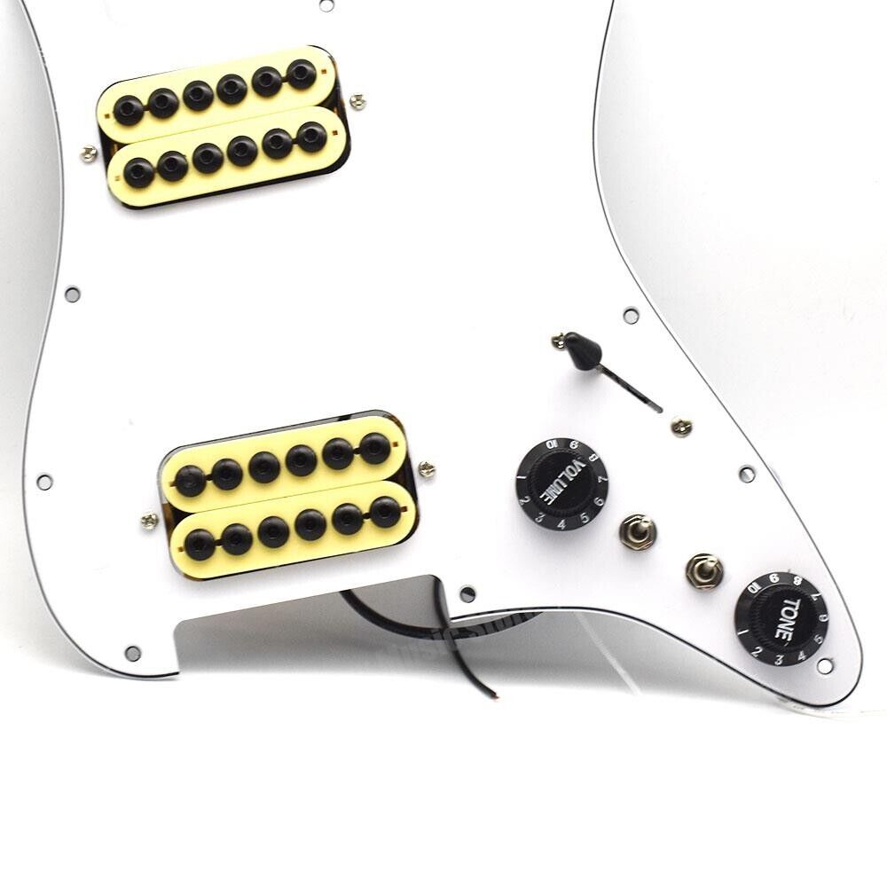 HH White Guitar Loaded Prewired Pickguard For Stratocaster ST