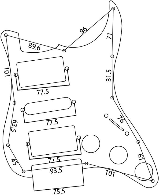 3-ply HSH Electric Guitar Loaded Prewired Pickup Pickguard Kit Multi Switch For Fender Stratocaster Strat