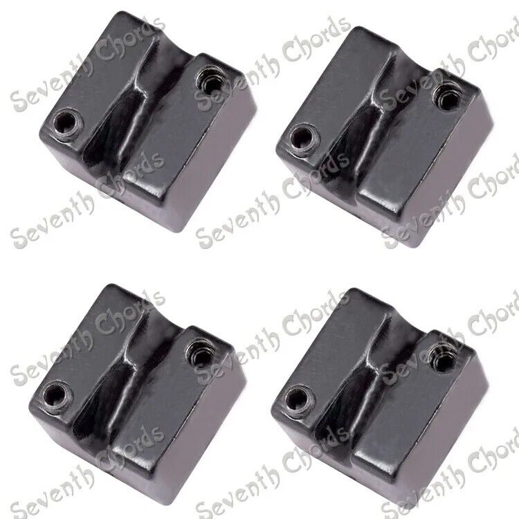 4pcs Headless Bass Guitar Bridge Tremolo Saddles Set