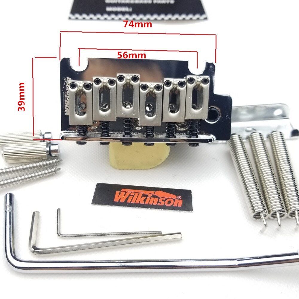 Chrome Wilkinson 2 Post Point Tremolo System Bridge WOV06 For Fender Stratocaster Strat