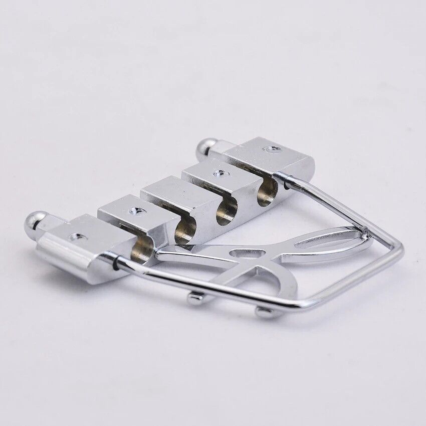 Chrome Hollow Body 4 String Jazz Bass Tailpiece Trapeze