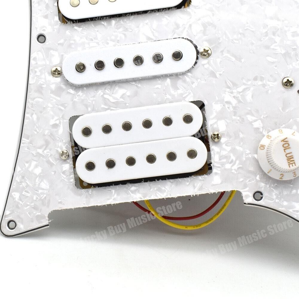 HSH White Pearl Guitar Loaded Prewired Pickguard For Ibanez