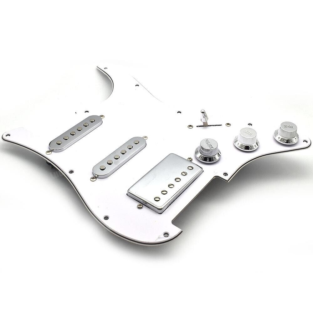 HSS Guitar Prewired Loaded Pickguard with Chrome Pickups For Stratocaster ST