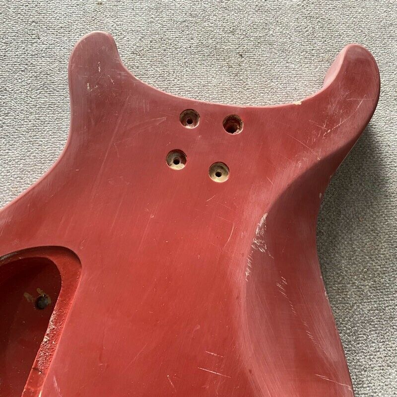 Red Flat Top Guitar Basswood Body Les Paul Junior DIY Project