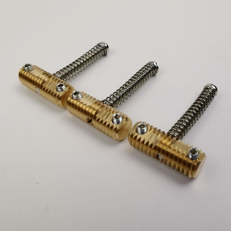 3pcs Brass Guitar Threaded Bridge Saddles For Fender Telecaster Tele