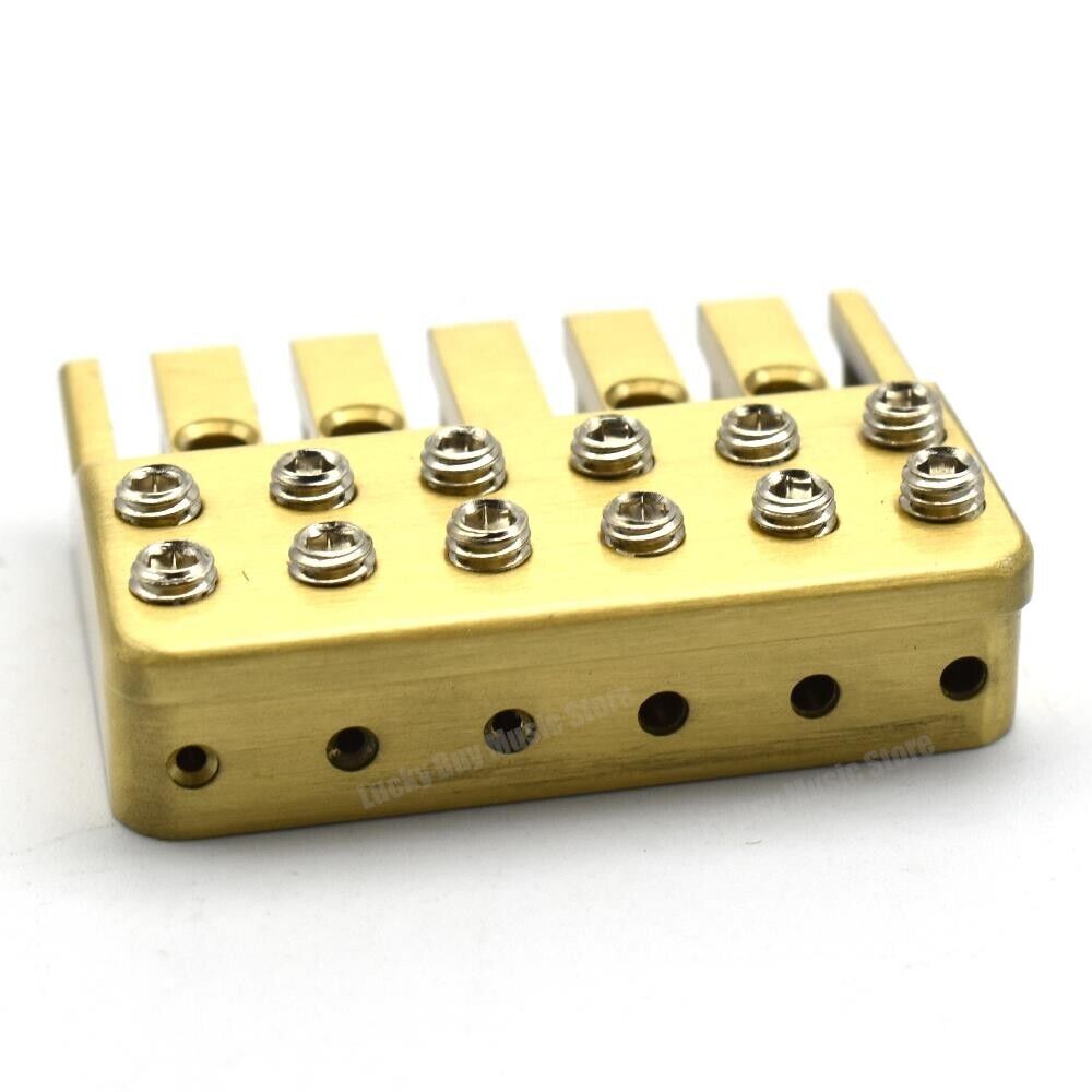 Brass 6 String Headless Guitar Nut String Lock Bridge System