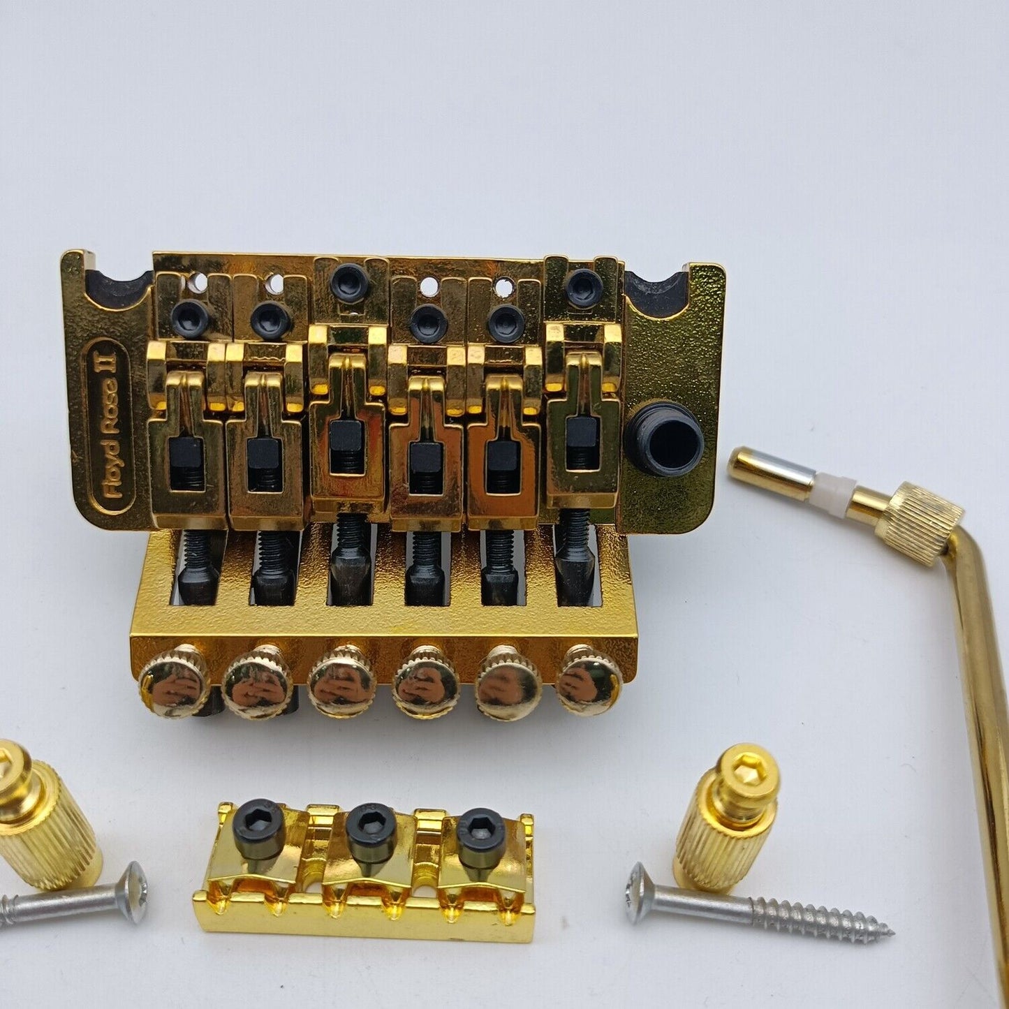 Gold Floyd Rose II Double Locking Tremolo System Bridge for ST LP Guitar