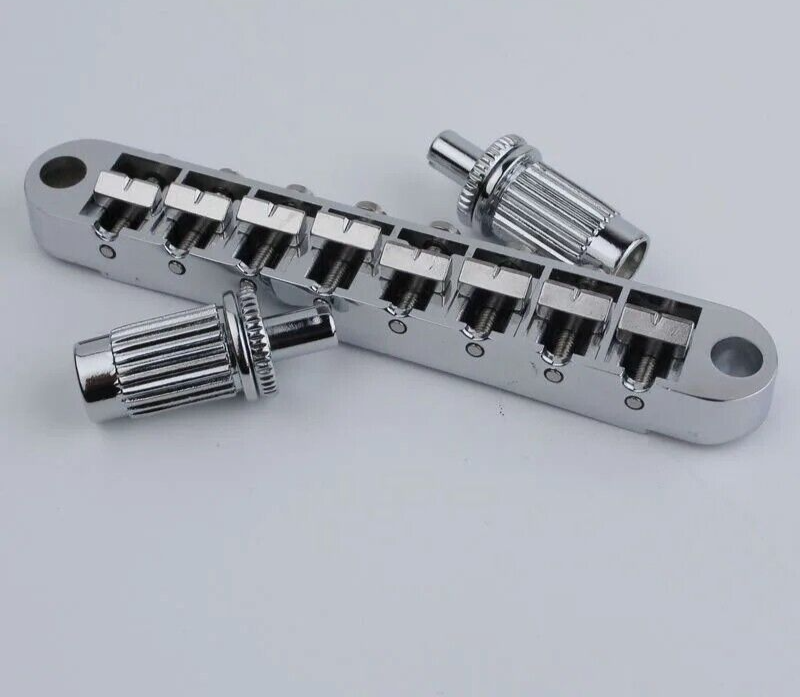 Chrome 8 String Tune O Matic Guitar Bridge