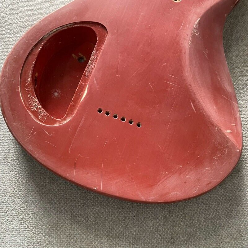 Red Flat Top Guitar Basswood Body Les Paul Junior DIY Project