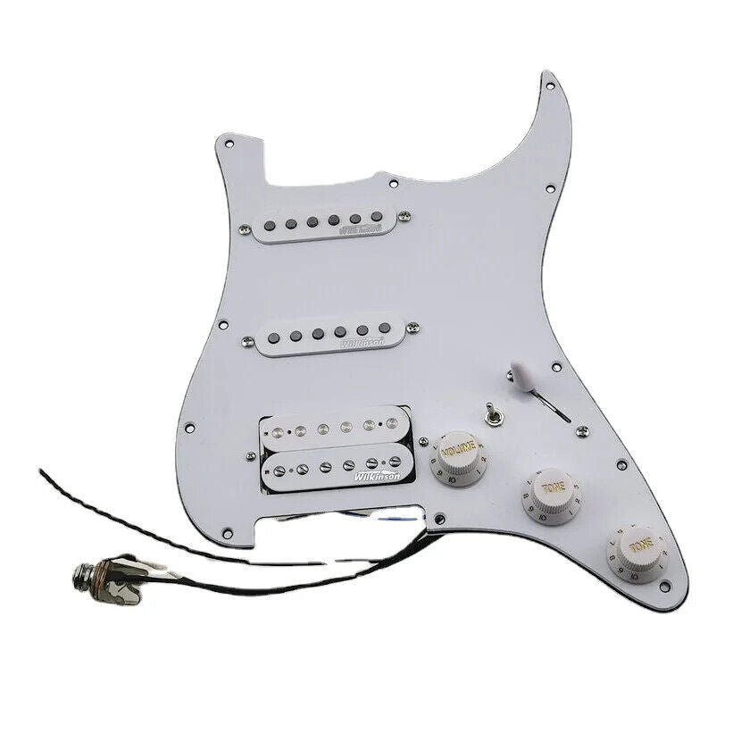 Electric Guitar Pickup 7-Way Fully Loaded Pickguard Wilkinson Alnico 5 SSH For Fender Stratocaster Strat