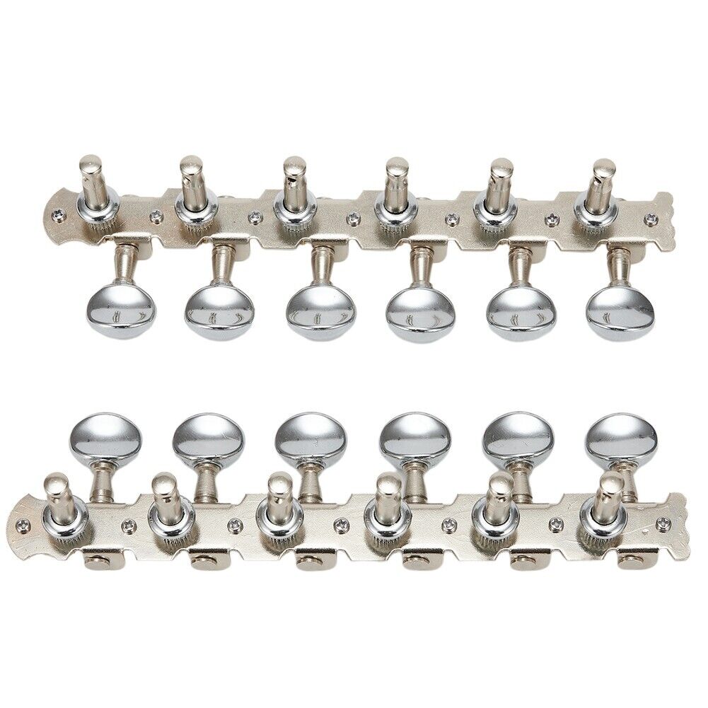 12-string Acoustic Guitar Tuning Pegs Tuners Key 6L 6R Round Machine Heads/Parts