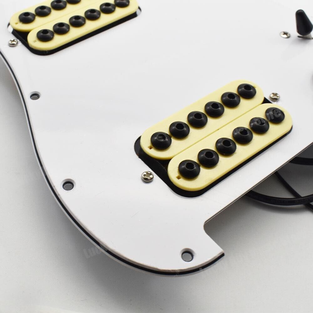 HH White Guitar Loaded Prewired Pickguard For Stratocaster ST