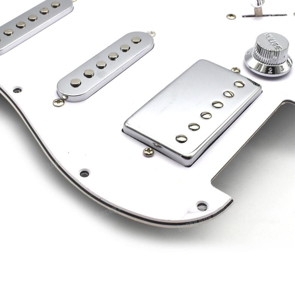 HSS Guitar Prewired Loaded Pickguard with Chrome Pickups For Stratocaster ST