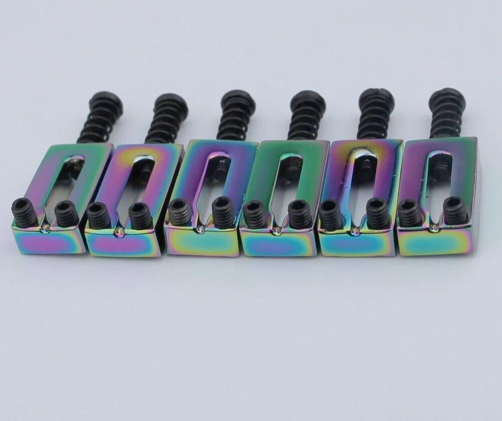 Rainbow Stainless Steel 10.4MM Guitar Bridge Tremolo Saddles Fit Stratocaster