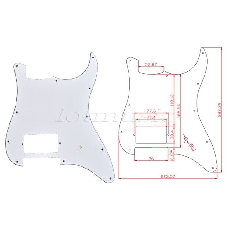 Blue Pearl Guitar One Humbucker Guitar Pickguard Plate Fit Strat