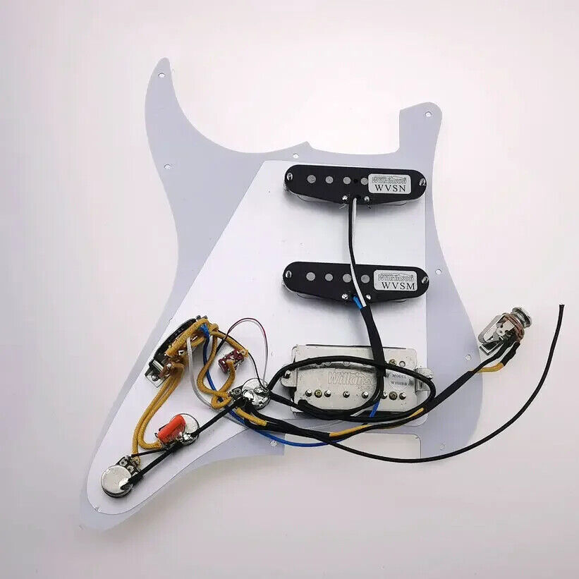 Electric Guitar Pickup 7-Way Fully Loaded Pickguard Wilkinson Alnico 5 SSH For Fender Stratocaster Strat