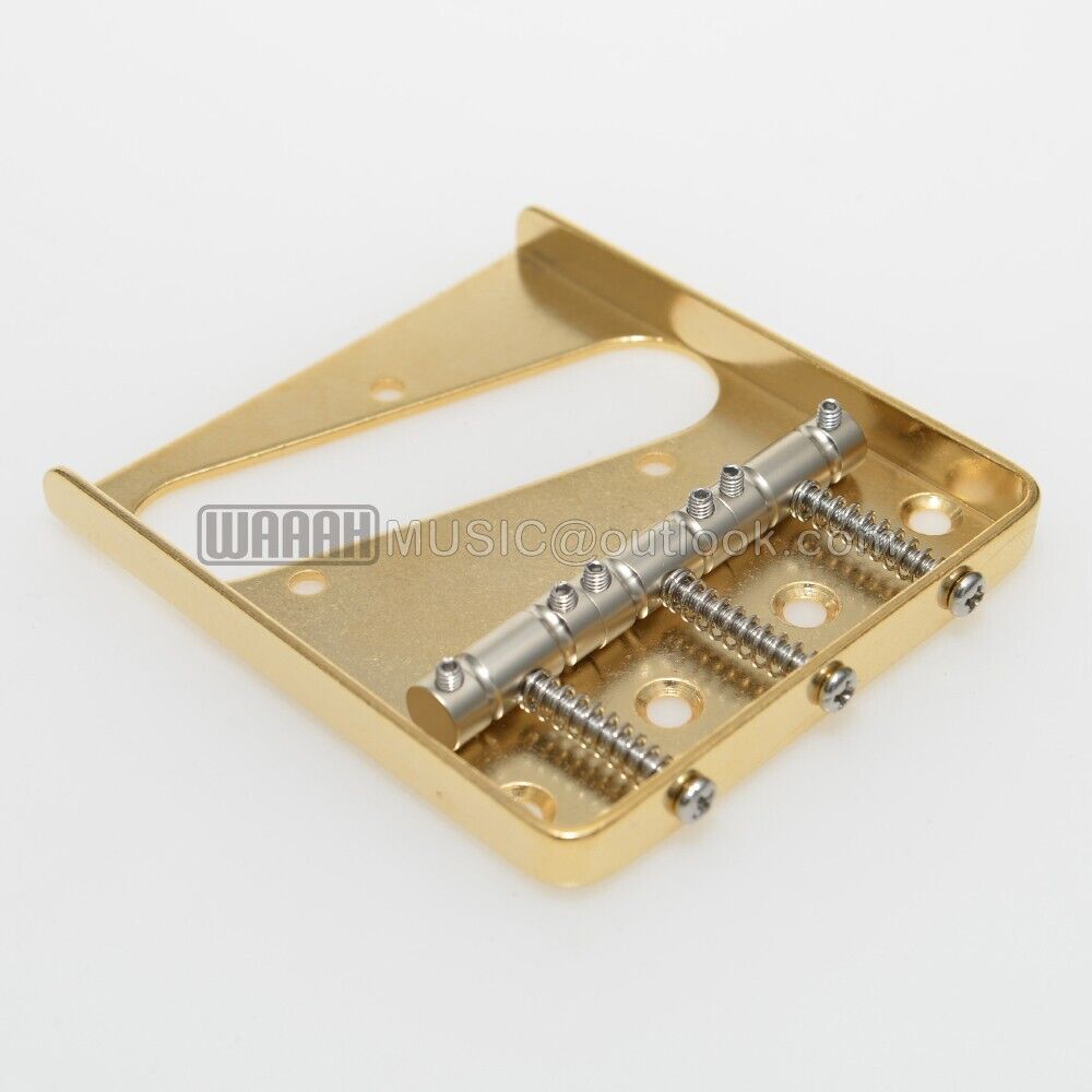 Brass Saddles Gold Guitar Vintage Ashtray Bridge For Telecaster Tele